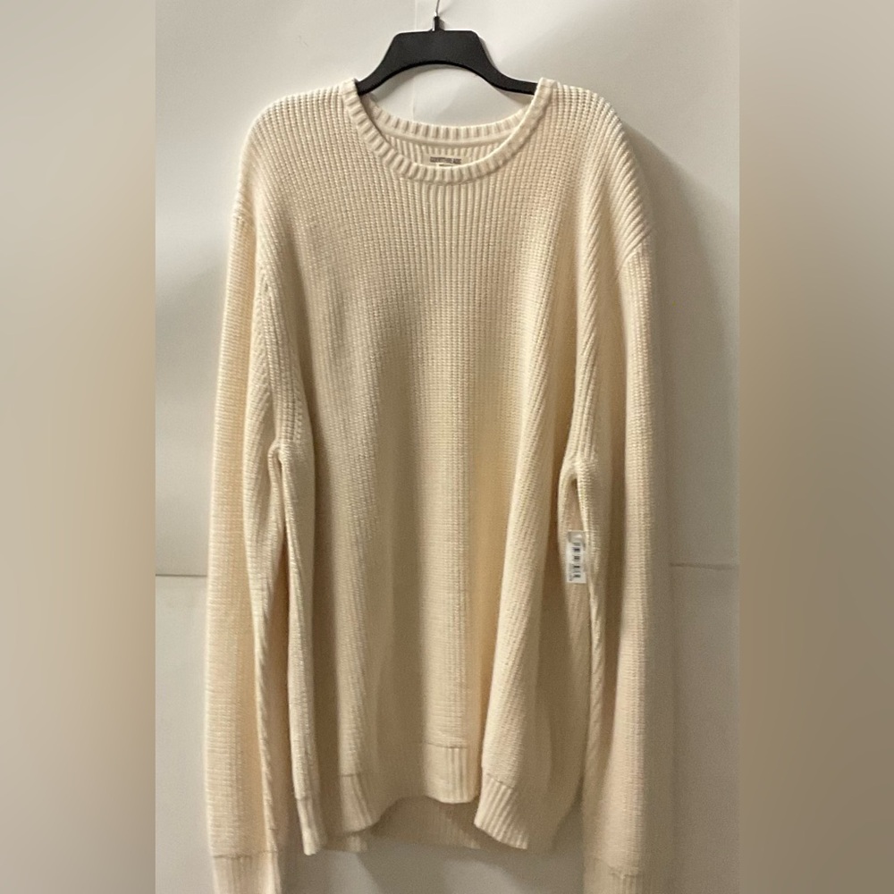Goodthreads Ivory Knit Crewneck Men’s Sweater